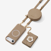 ブルームパル - レザークロスボディスマホケース（スリムウォレット付き）