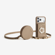 ブルームパル - レザークロスボディスマホケース（スリムウォレット付き）