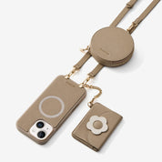 ブルームパル - レザークロスボディスマホケース（スリムウォレット付き）