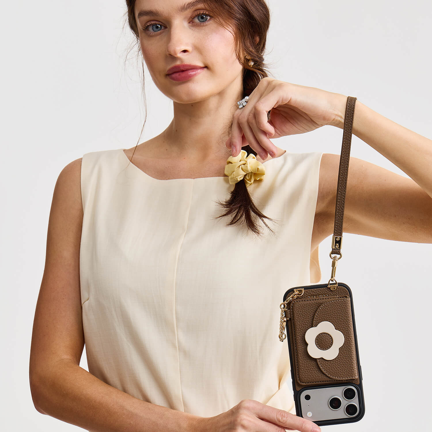 Bloom Pal- Leather Crossbody Phone Case with Slim Wallet-Mobile Phone Cases-Custype