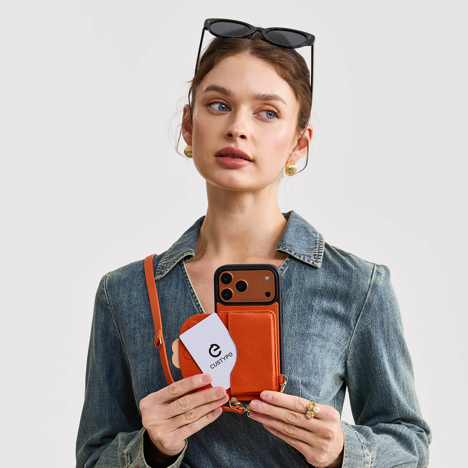 Bloom Pal- Leather Crossbody Phone Case with Slim Wallet-Mobile Phone Cases-Custype