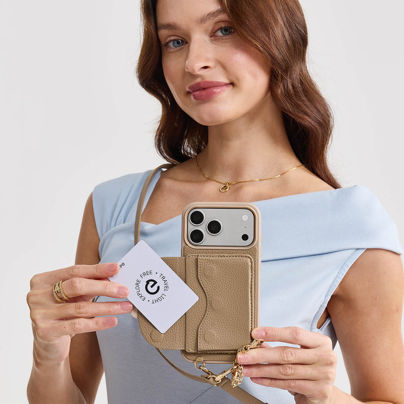 Bloom Pal- Leather Crossbody Phone Case with Slim Wallet-Mobile Phone Cases-Custype