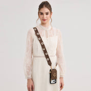 フラワー・ハッシュー製クロスボディスマホケース（ウォレット＆スタンド付き）