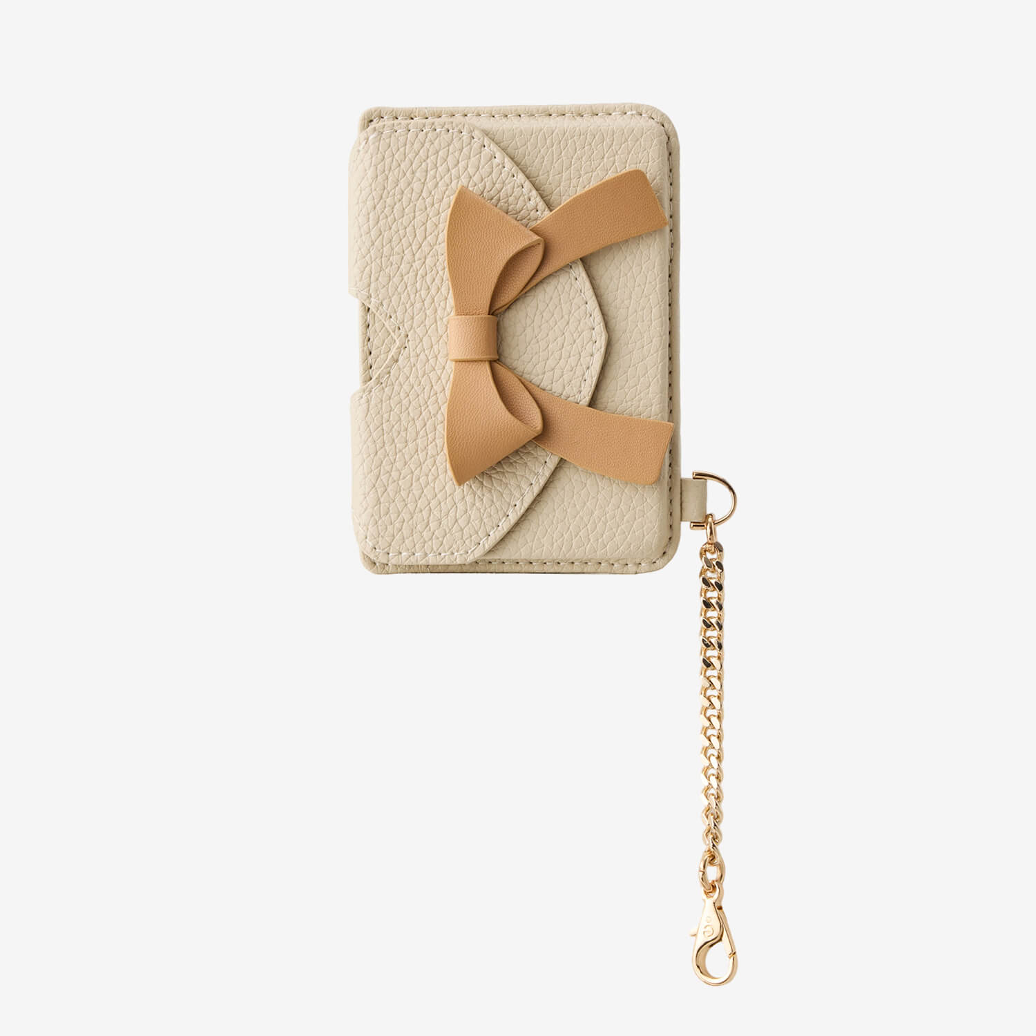 Flutter Flow- Leather Slim Card Holder with Magnetic & Bow