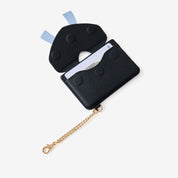 Flutter Flow- Leather Slim Card Holder with Magnetic & Bow