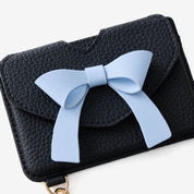 Flutter Flow- Leather Slim Card Holder with Magnetic & Bow
