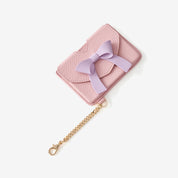 Flutter Flow- Leather Slim Card Holder with Magnetic & Bow