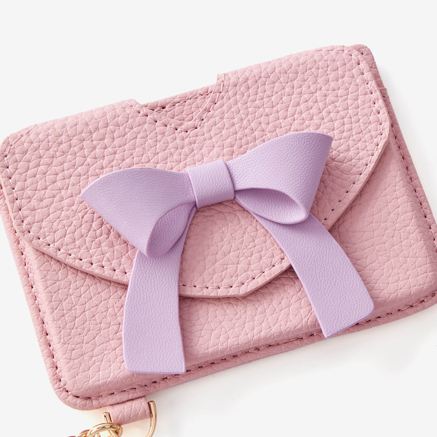 Flutter Flow- Leather Slim Card Holder with Magnetic & Bow