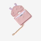 Flutter Flow- Leather Slim Card Holder with Magnetic & Bow