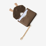 Flutter Flow- Leather Slim Card Holder with Magnetic & Bow