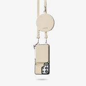 Lunar Silver Series- Samsung Galaxy Crossbody Case with Card Holder & Round Pouch-Mobile Phone Cases-Custype