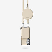 Lunar Silver Series- Samsung Galaxy Crossbody Case with Card Holder & Round Pouch-Mobile Phone Cases-Custype
