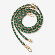 Elegant Adjustable Chain Leather Shoulder Strap- Lychee-Mobile Phone Accessories-PHONE CASE ACCESSORIES-Green-Custype