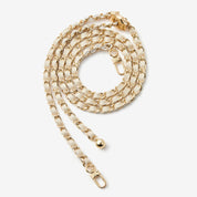 Elegant Adjustable Chain Leather Shoulder Strap- Lychee-Mobile Phone Accessories-PHONE CASE ACCESSORIES-Beige-Custype