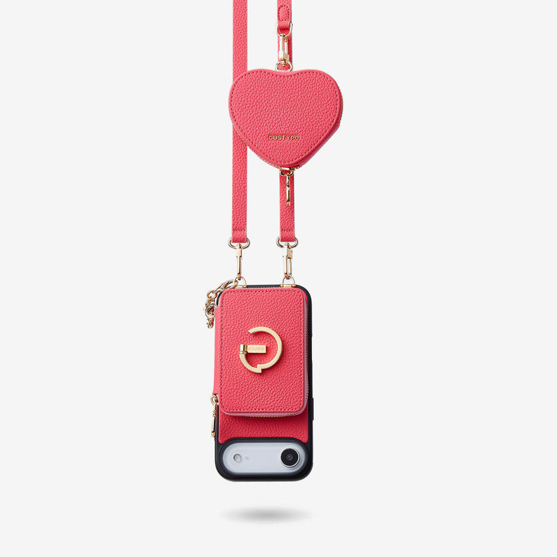 Heart Airpod Kit- Magnet Wallet Crossbody Phone Case with Airpod Pouch-Custype
