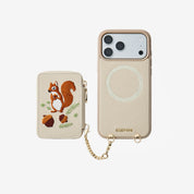 Embroidery Art- iPhone Wallet Case with Adjustable Crossbody Strap