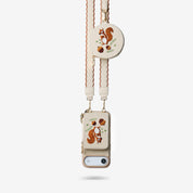 Embroidery Art- iPhone Wallet Case with Adjustable Crossbody Strap