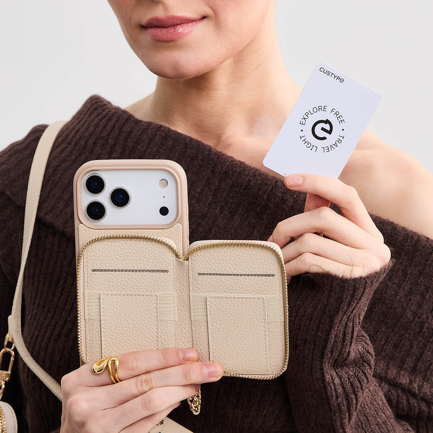 Heart Airpod Kit- Magnet Wallet Crossbody Phone Case with Airpod Pouch