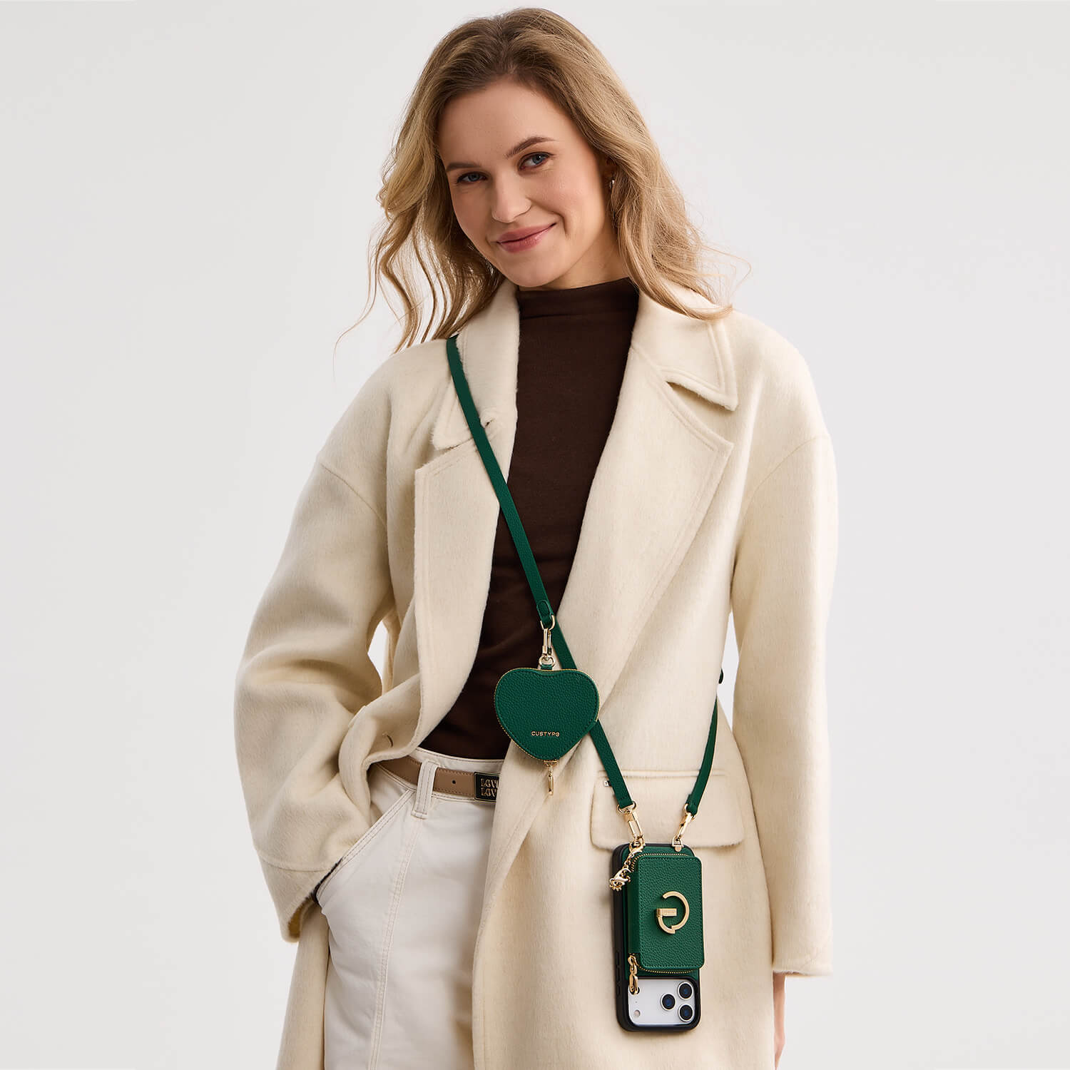 Heart Airpod Kit- Magnet Wallet Crossbody Phone Case with Airpod Pouch