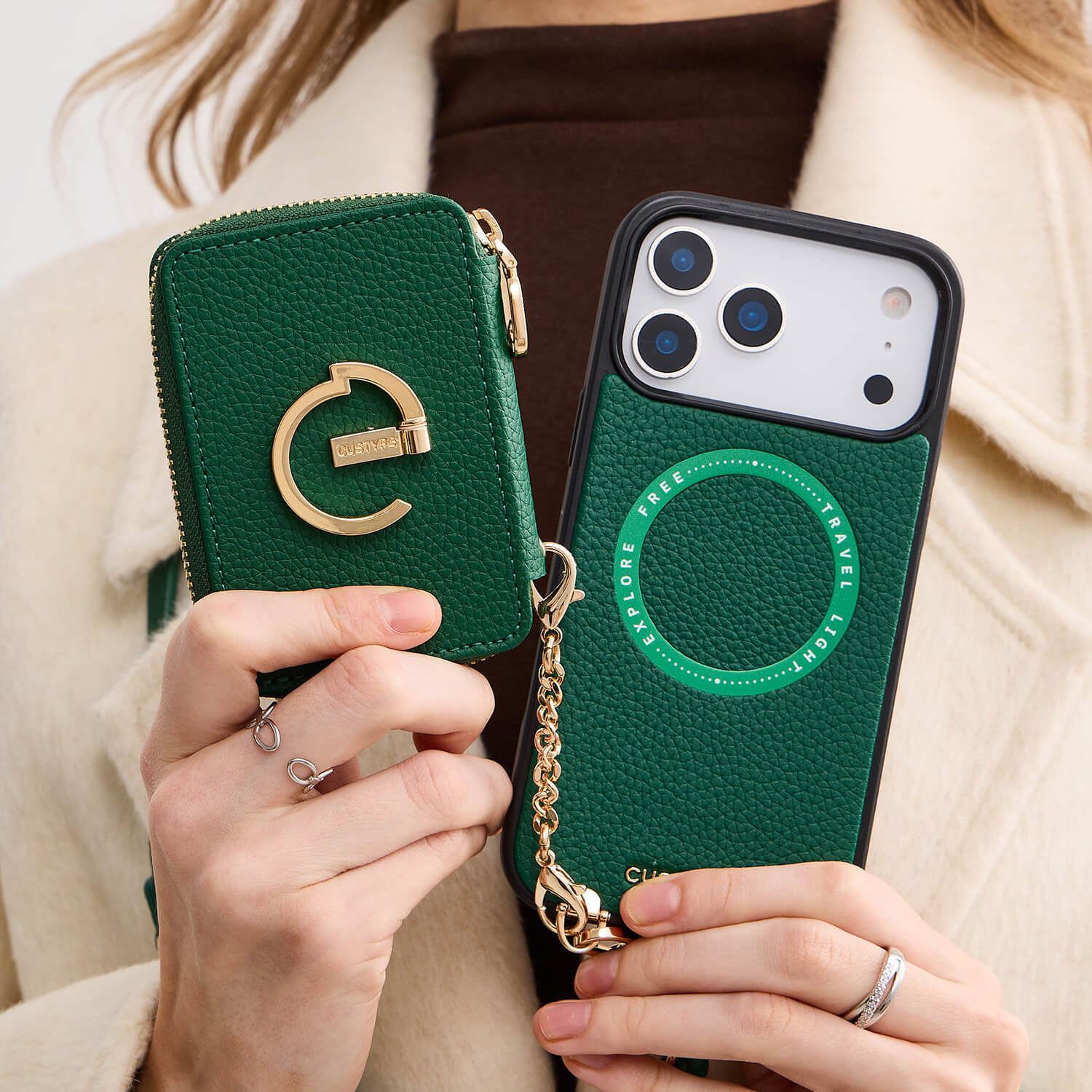 Heart Airpod Kit- Magnet Wallet Crossbody Phone Case with Airpod Pouch