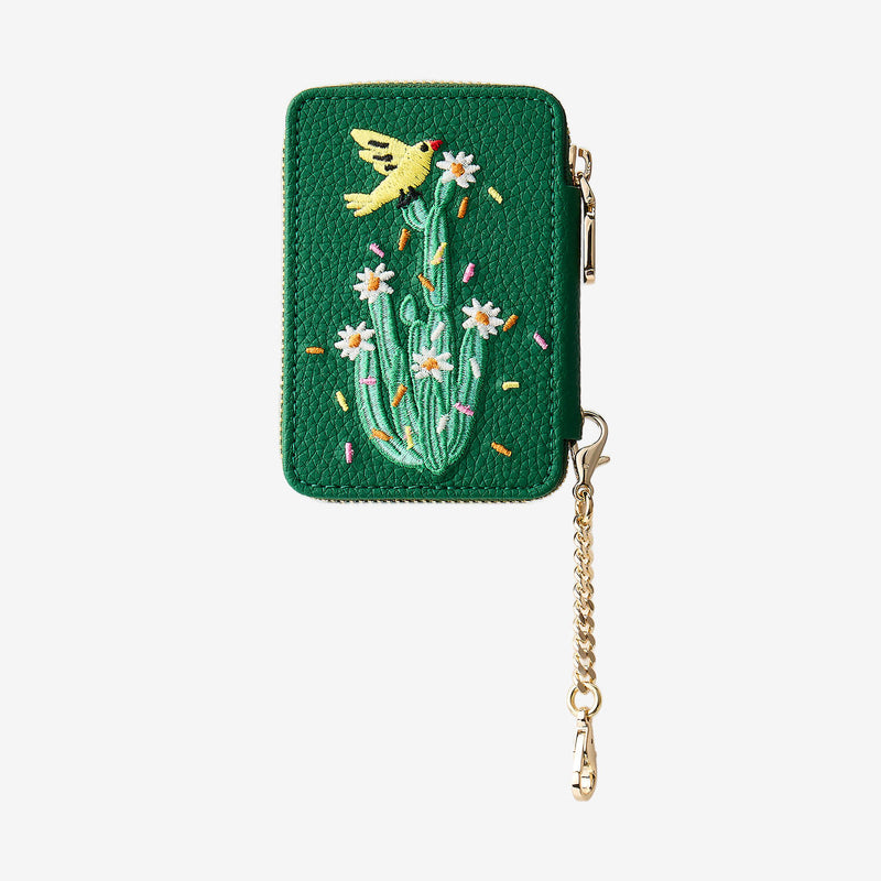 Embroidery Art- iPhone Wallet Case with Adjustable Crossbody Strap