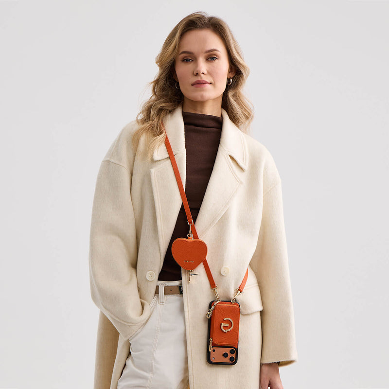 Heart Airpod Kit- Magnet Wallet Crossbody Phone Case with Airpod Pouch