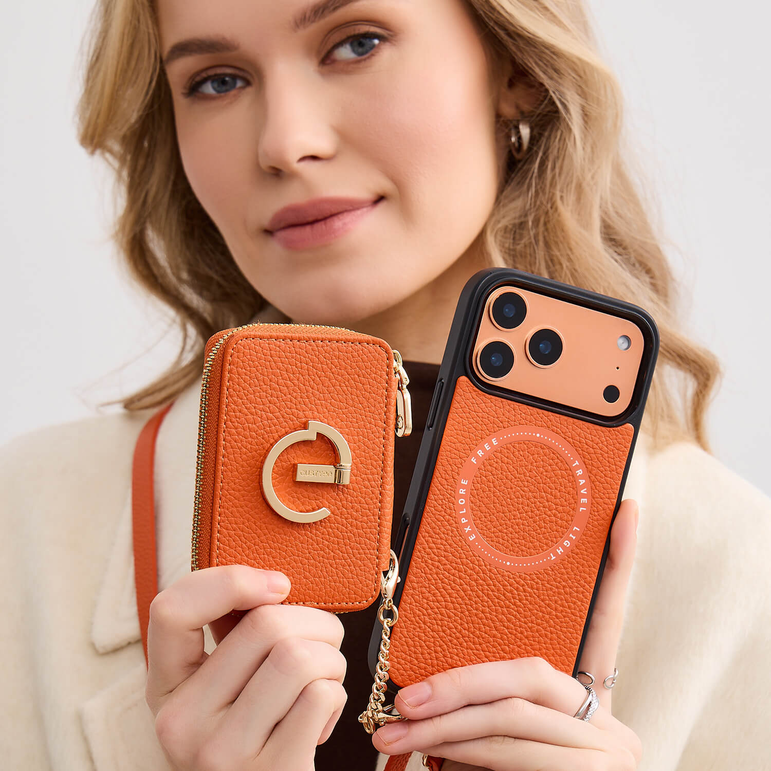 Heart Airpod Kit- Magnet Wallet Crossbody Phone Case with Airpod Pouch