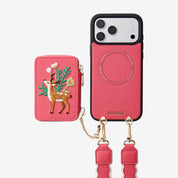 Embroidery Art- iPhone Wallet Case with Adjustable Crossbody Strap