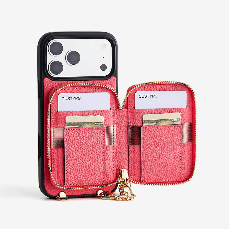 Embroidery Art- iPhone Wallet Case with Adjustable Crossbody Strap