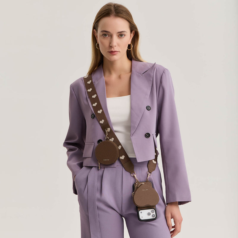 クリスマス限定キット - モランディ iPhone ウェビング クロスボディケース（ハートポーチ付き）