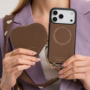 クリスマス限定キット - モランディ iPhone ウェビング クロスボディケース（ハートポーチ付き）