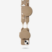 Taupe Women's crossbody phone case 