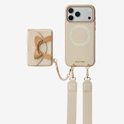 Flutter Flow- Magnetic Phone Case with Card Holder & Wide Strap