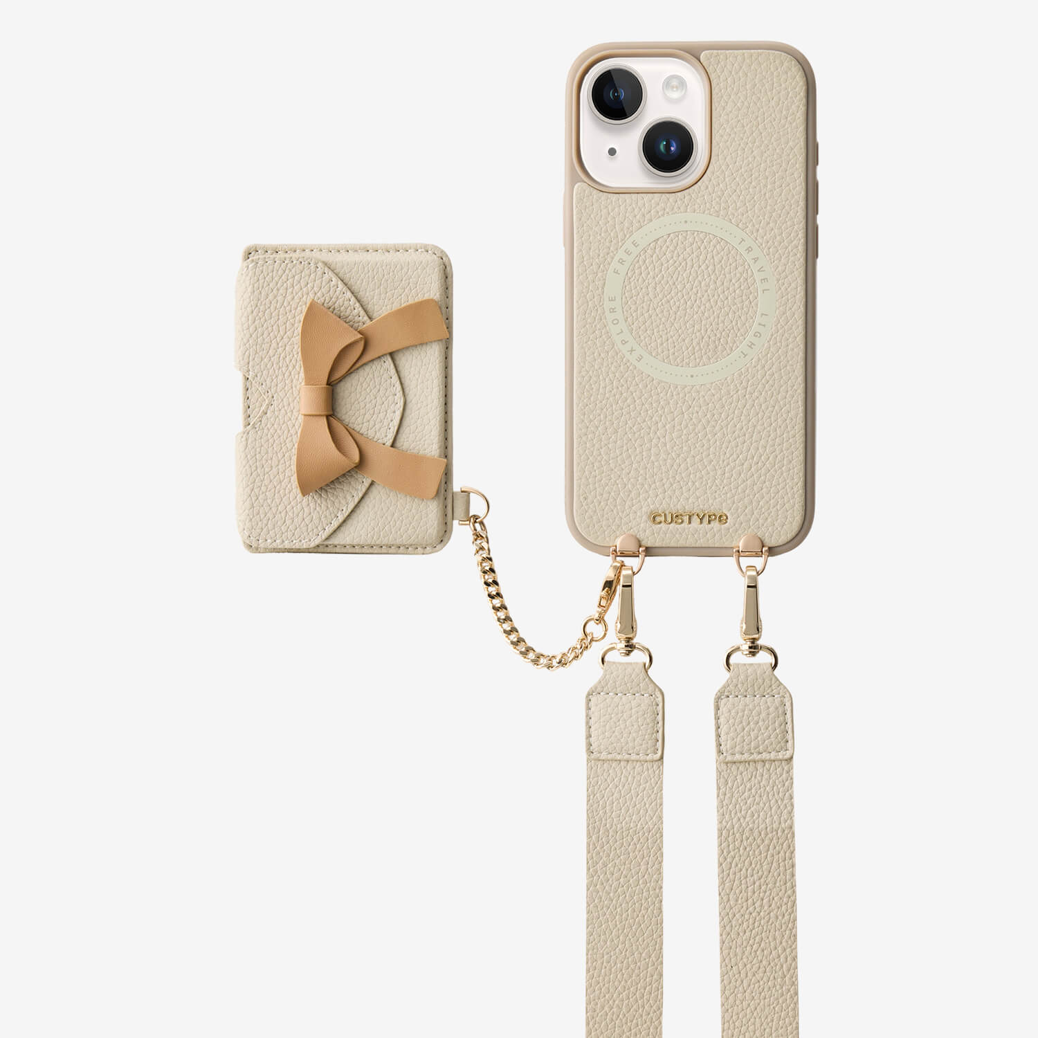 Flutter Flow- Magnetic Phone Case with Card Holder & Wide Strap