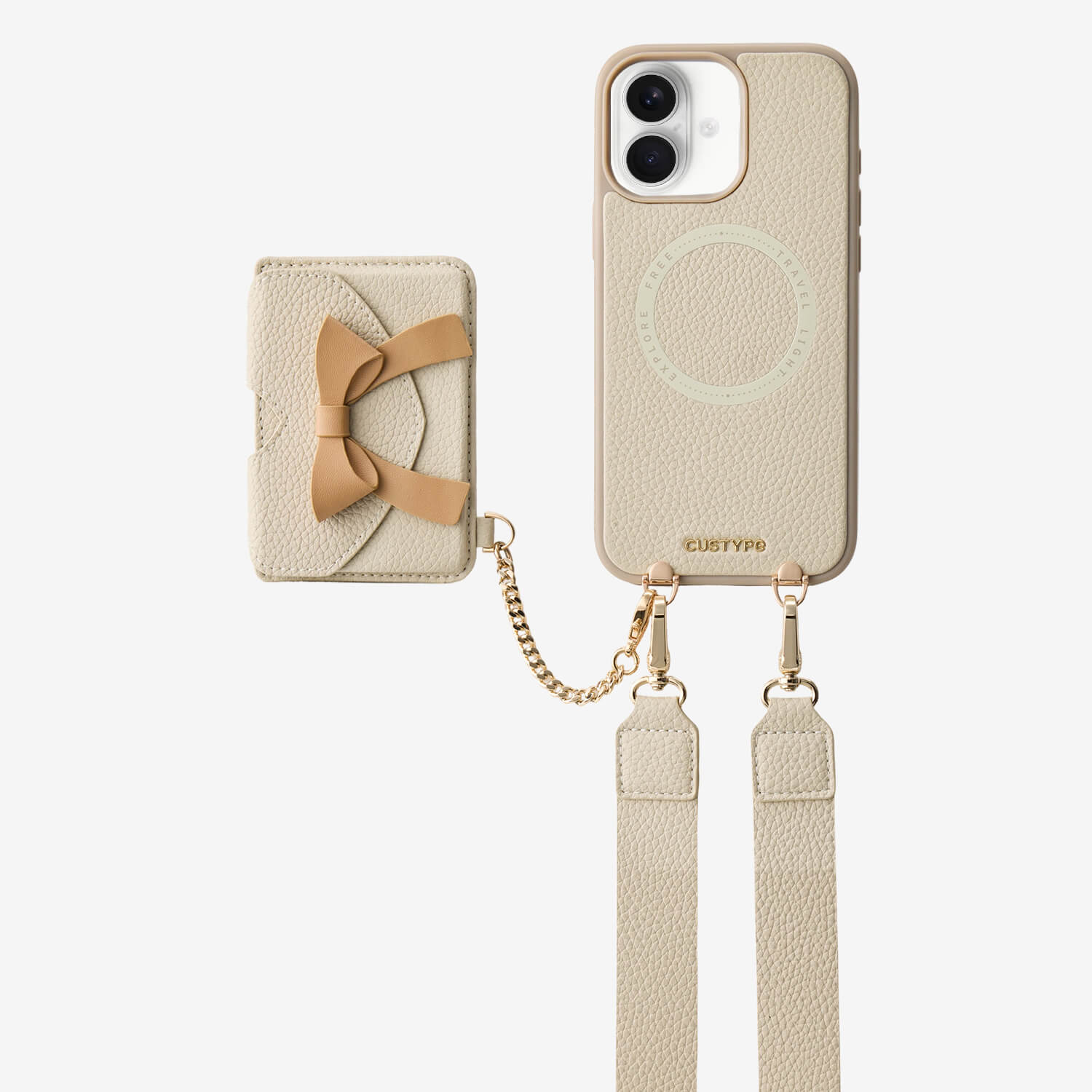 Flutter Flow- Magnetic Phone Case with Card Holder & Wide Strap