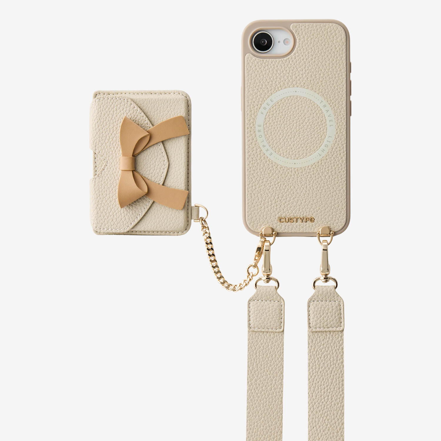 Flutter Flow- Magnetic Phone Case with Card Holder & Wide Strap