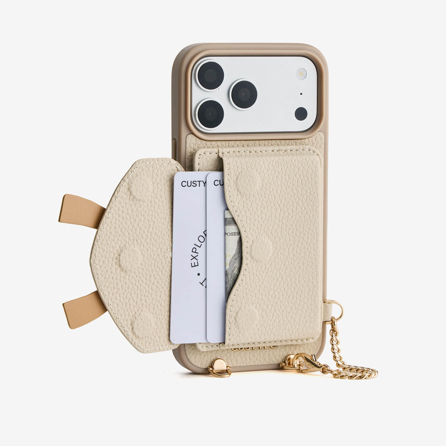 Flutter Flow- Magnetic Phone Case with Card Holder & Wide Strap