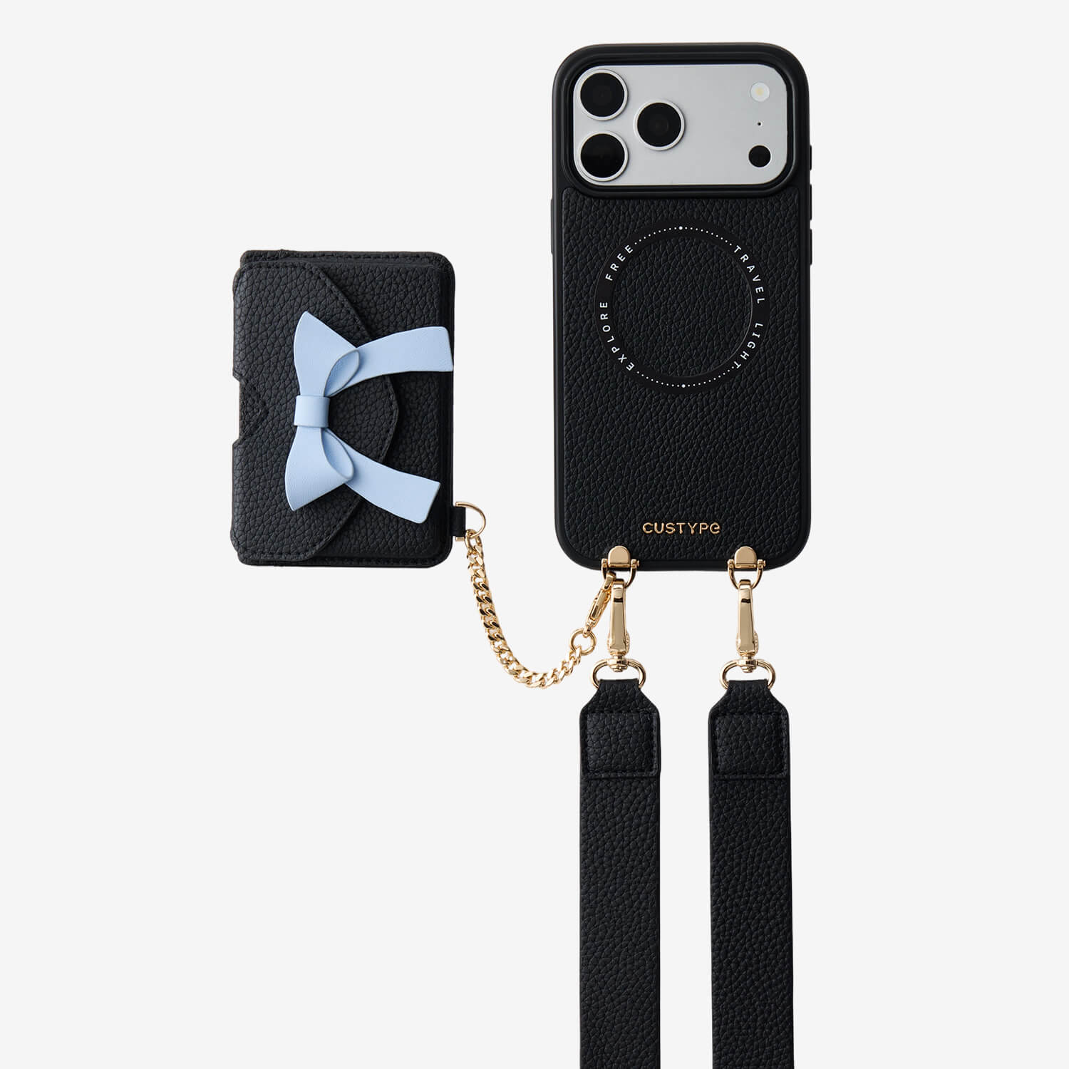 Flutter Flow- Magnetic Phone Case with Card Holder & Wide Strap