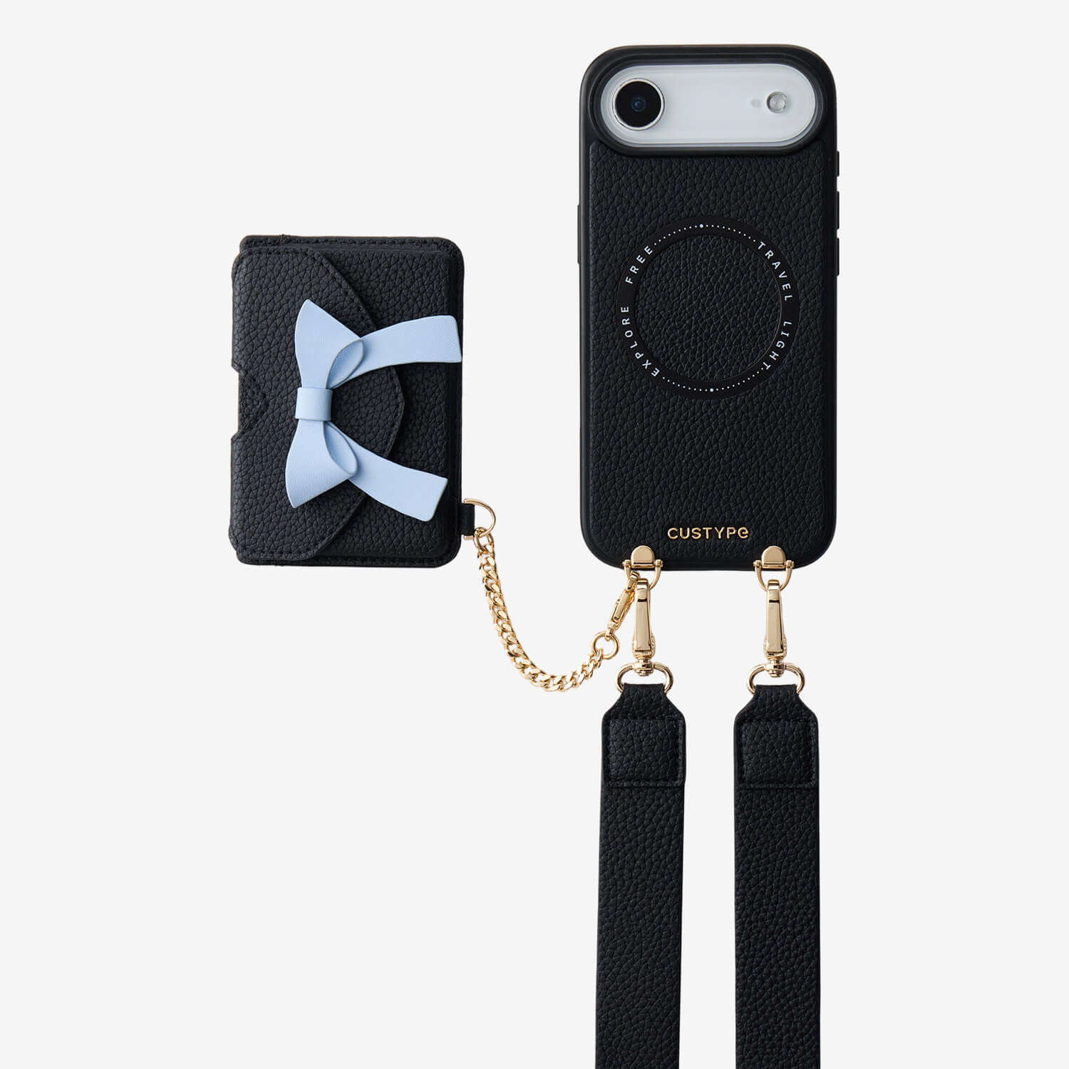 Flutter Flow- Magnetic Phone Case with Card Holder & Wide Strap