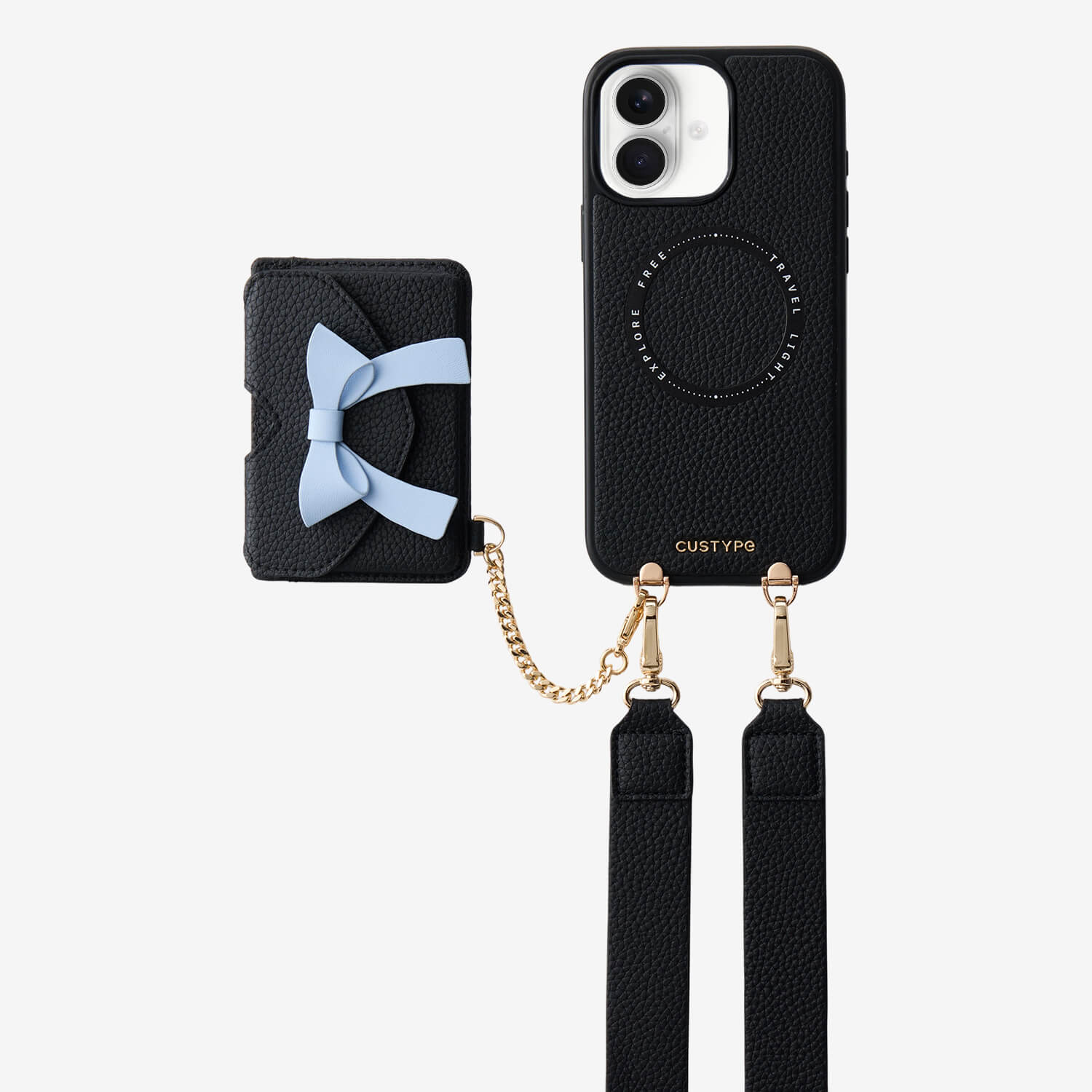 Flutter Flow- Magnetic Phone Case with Card Holder & Wide Strap