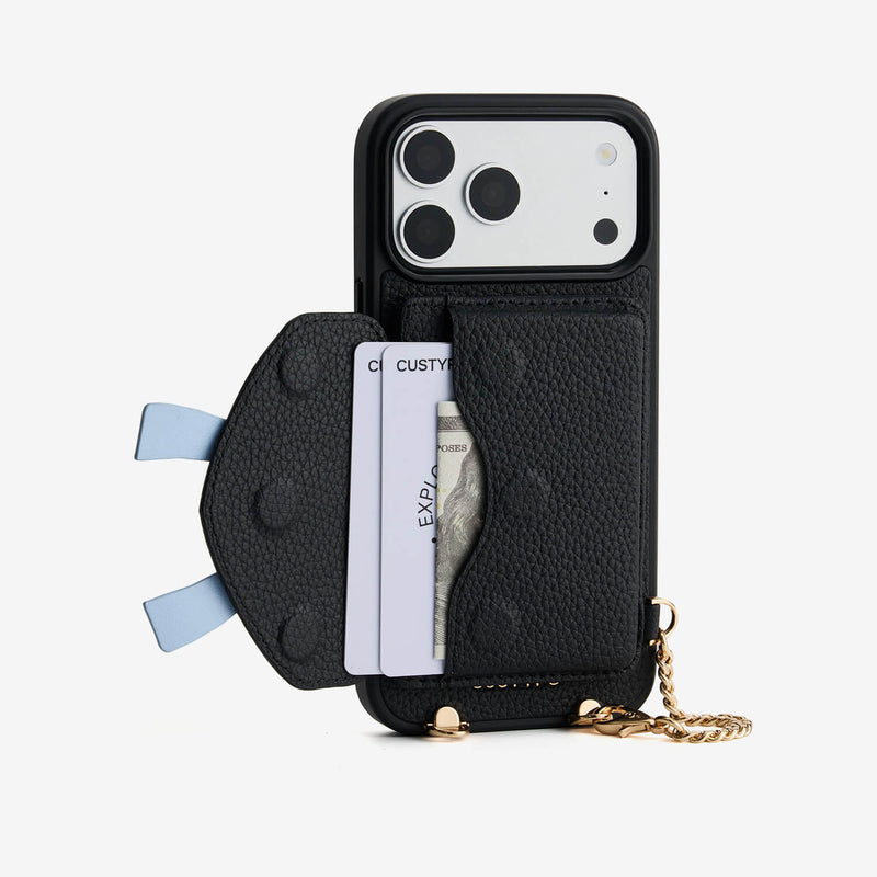 Flutter Flow- Magnetic Phone Case with Card Holder & Wide Strap
