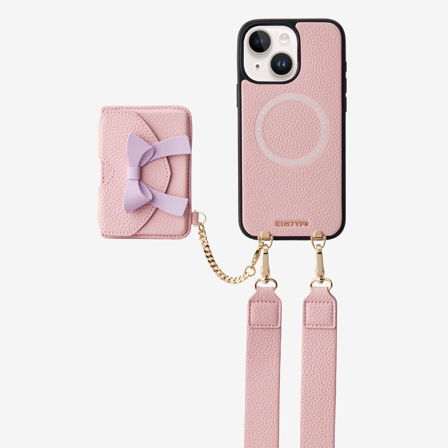 Flutter Flow- Magnetic Phone Case with Card Holder & Wide Strap