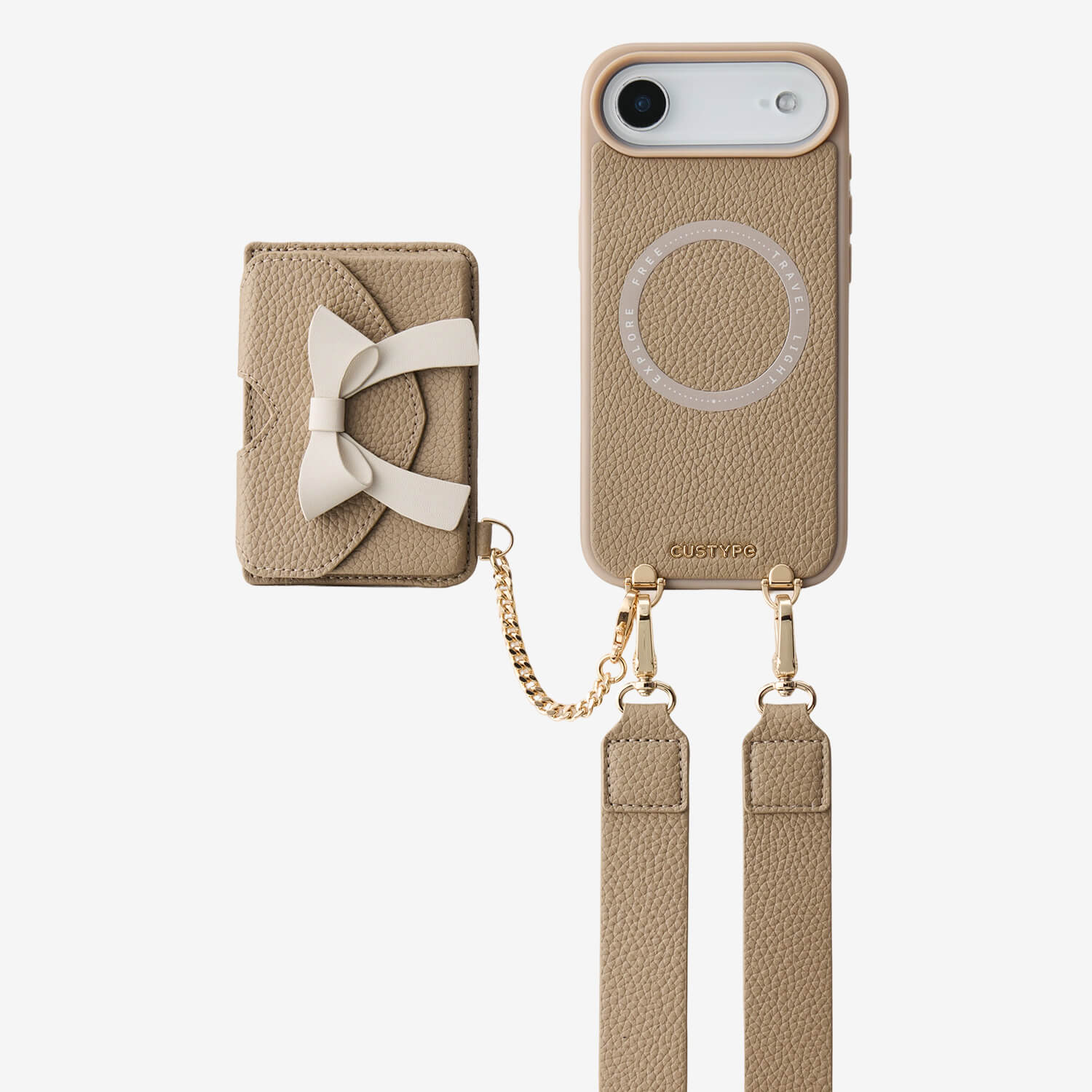Flutter Flow- Magnetic Phone Case with Card Holder & Wide Strap