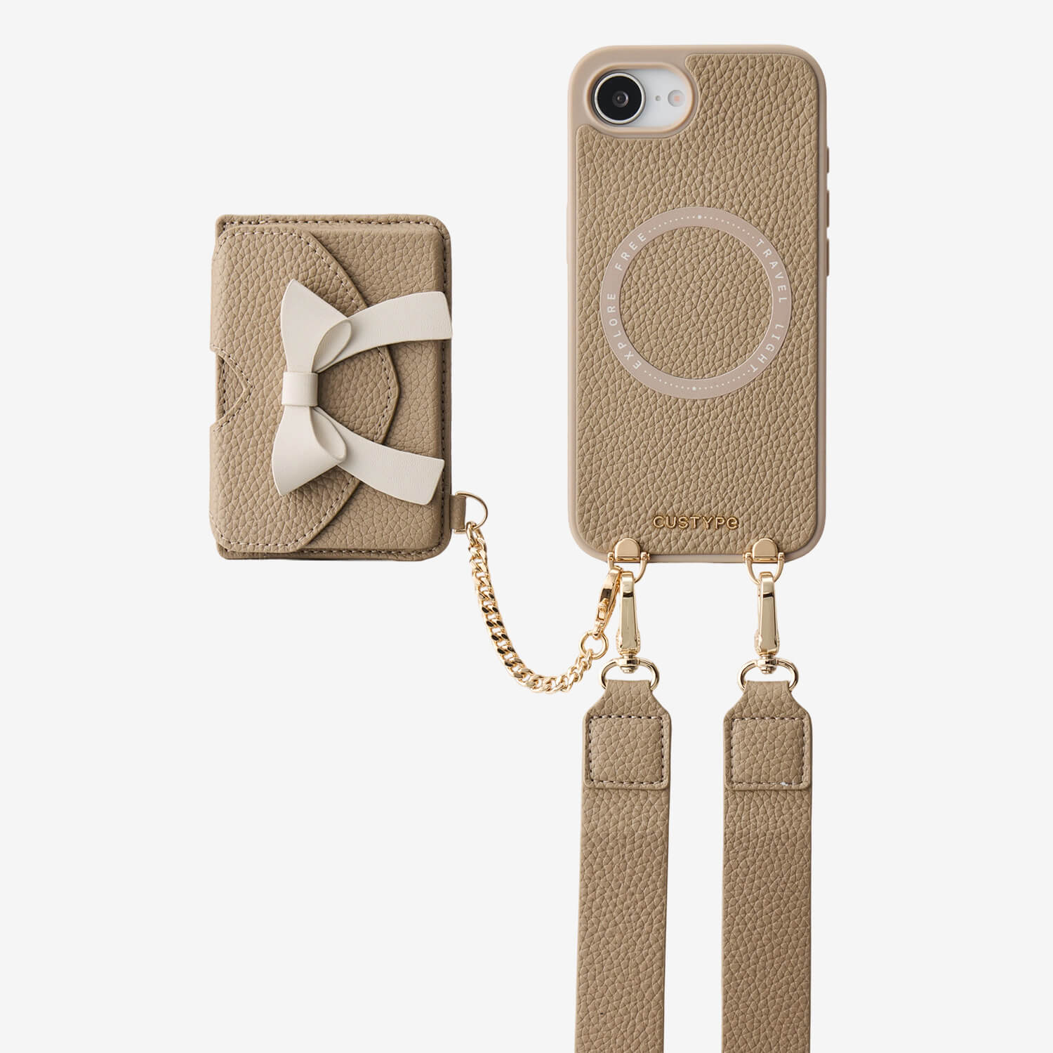 Flutter Flow- Magnetic Phone Case with Card Holder & Wide Strap