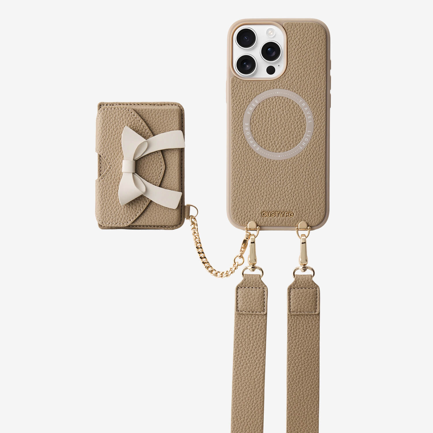 Flutter Flow- Magnetic Phone Case with Card Holder & Wide Strap