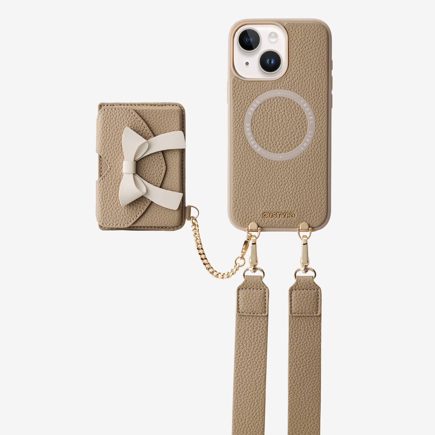 Flutter Flow- Magnetic Phone Case with Card Holder & Wide Strap