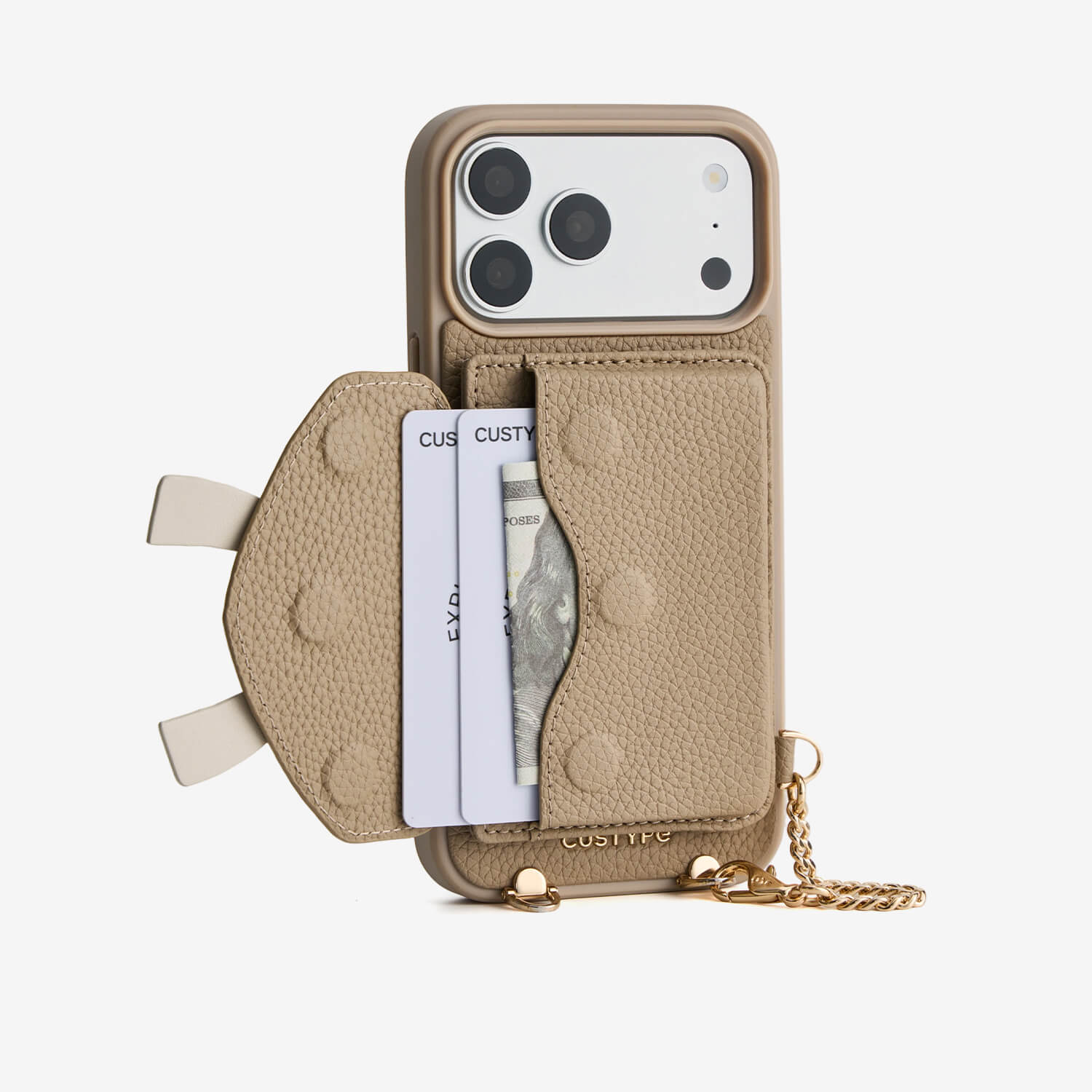 Flutter Flow- Magnetic Phone Case with Card Holder & Wide Strap