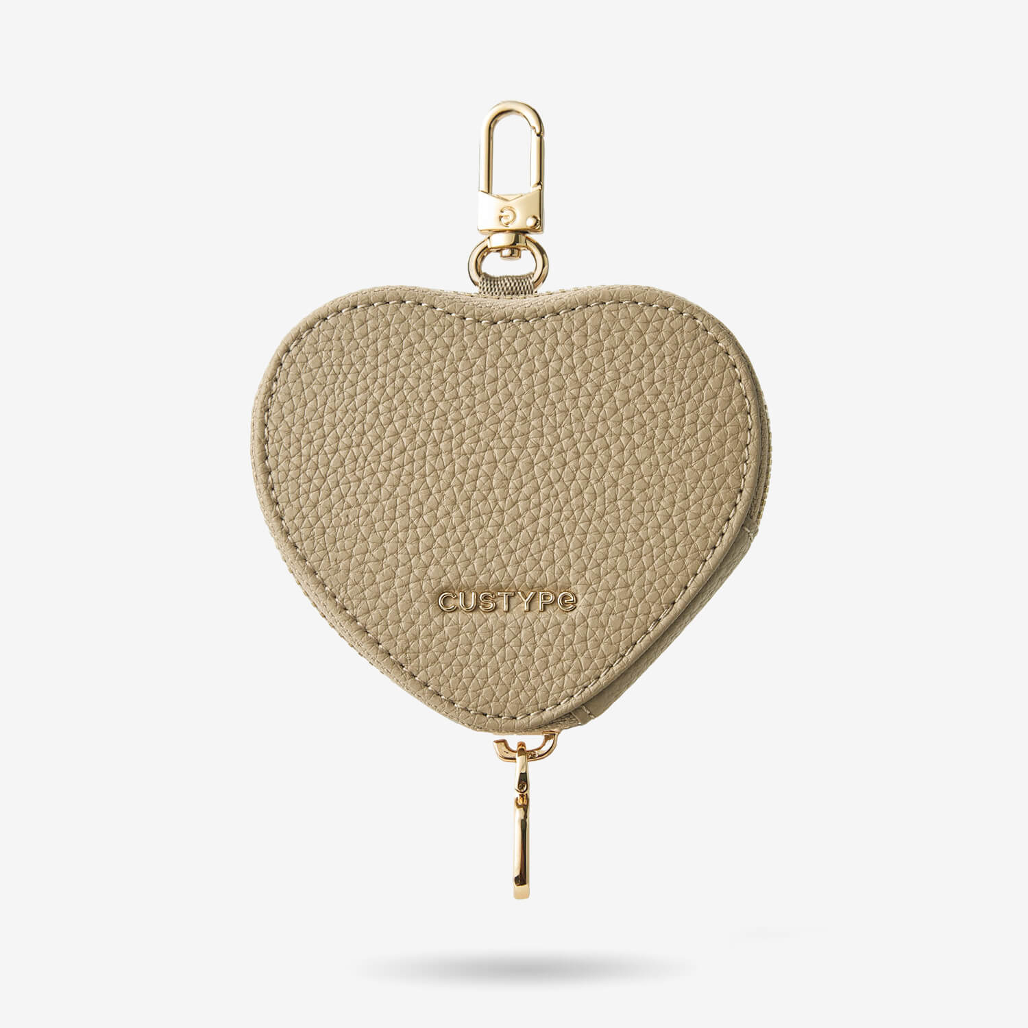 Morandi Grace Kit- Zipper Heart Airpods Case-AirPods case-Lychee Pattern Leather Mini Zip Pouch