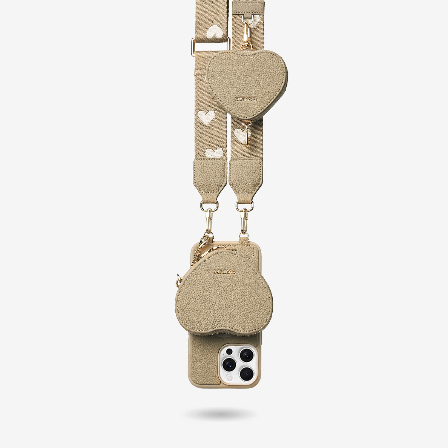 Morandi Grace Kit- Magnetic Phone Crossbody Case with Airpods Pouch-Mobile Phone Cases-DETACHABLE WALLET & PHONE POUCH