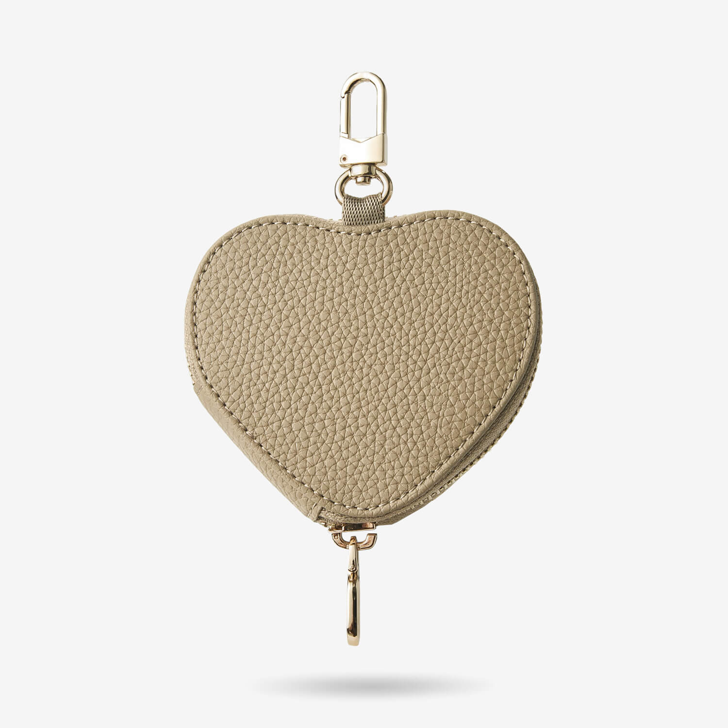 Morandi Grace Kit- Zipper Heart Airpods Case-AirPods case-Lychee Pattern Leather Mini Zip Pouch